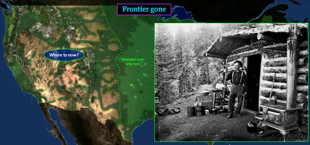 Frontier closes, 1910 map